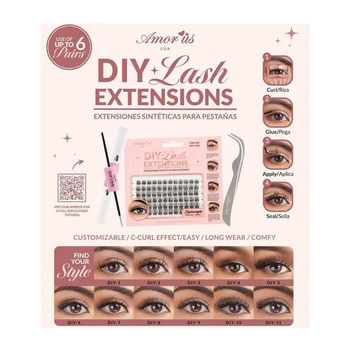 Amorus DIY-13-ML Diy Lash Extensions - 6 Sets