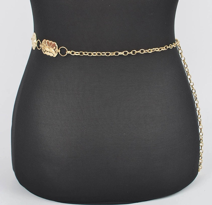 Western Style Metal Chain Belt