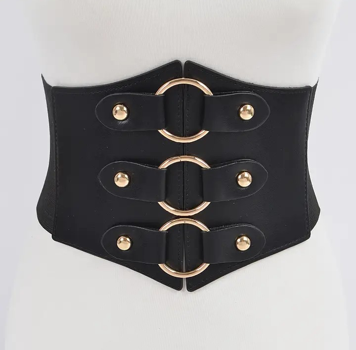 Wide Multi O Ring Metal PLUS Size Elastic Belt