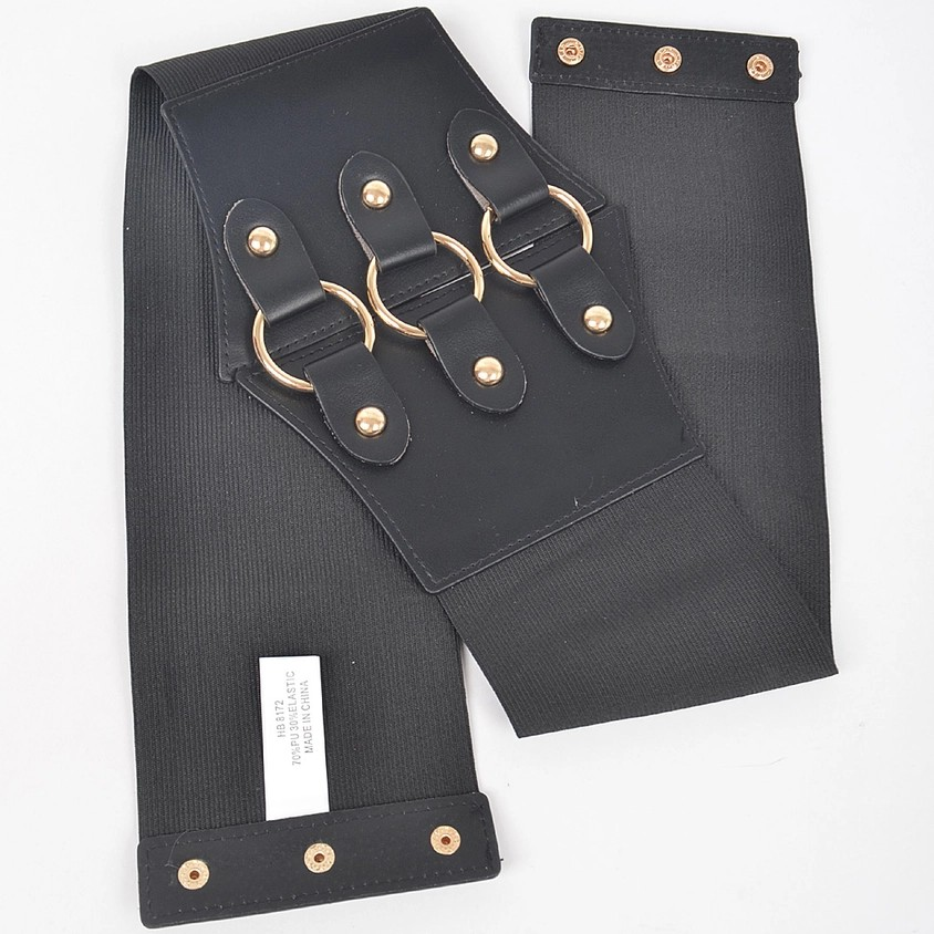 Wide Multi O Ring Metal PLUS Size Elastic Belt