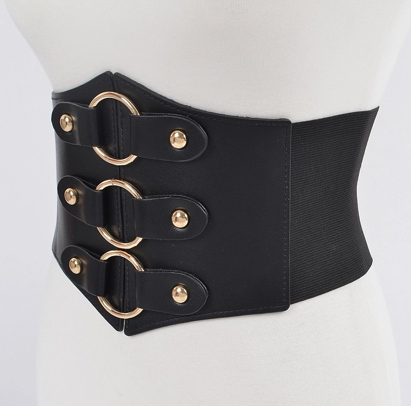 Wide Multi O Ring Metal PLUS Size Elastic Belt