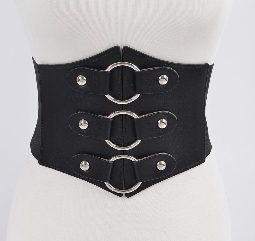 Wide Multi O Ring Metal PLUS Size Elastic Belt