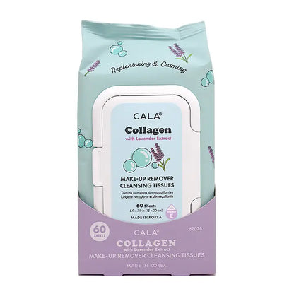 Cala 67028 Makeup Remover Tissue 60sheet Collagen - 3pc