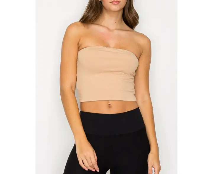 Double Layered Cropped Tube Top