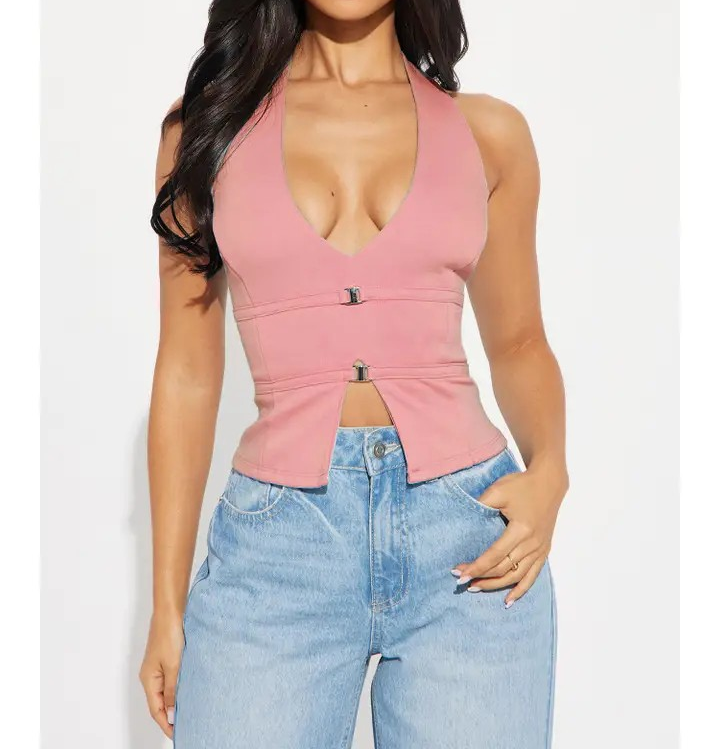 Hardware Front Halter Top