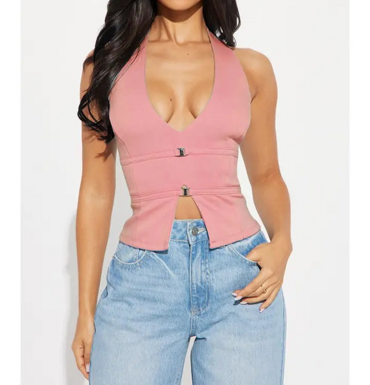 Hardware Front Halter Top
