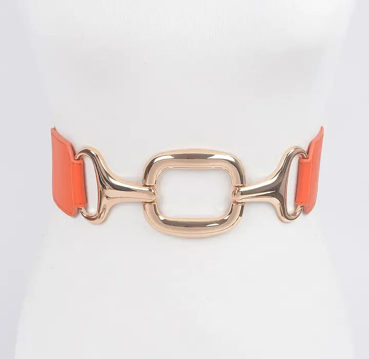 Metal Buckle Stretch Waist Belt