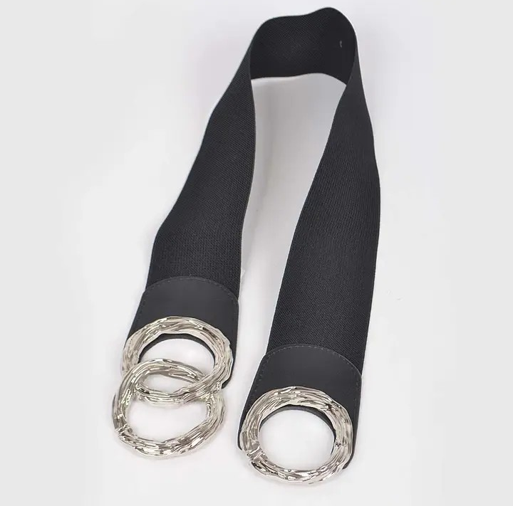 Triple O Ring Buckle Elastic Belt