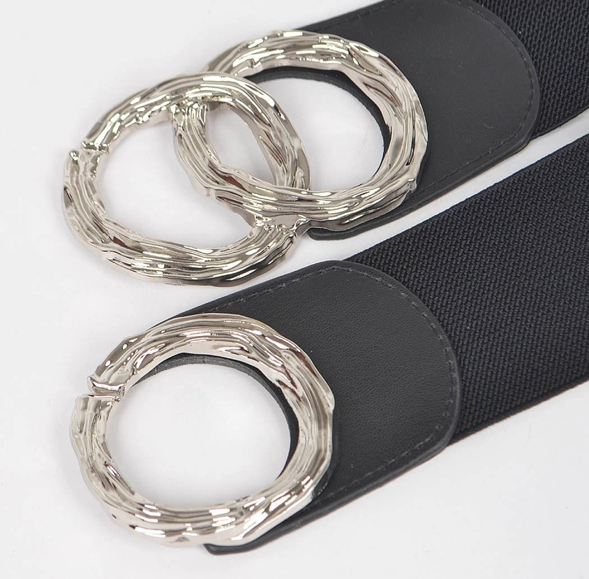 Triple O Ring Buckle Elastic Belt