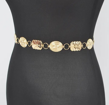 Western Style Metal Chain Belt